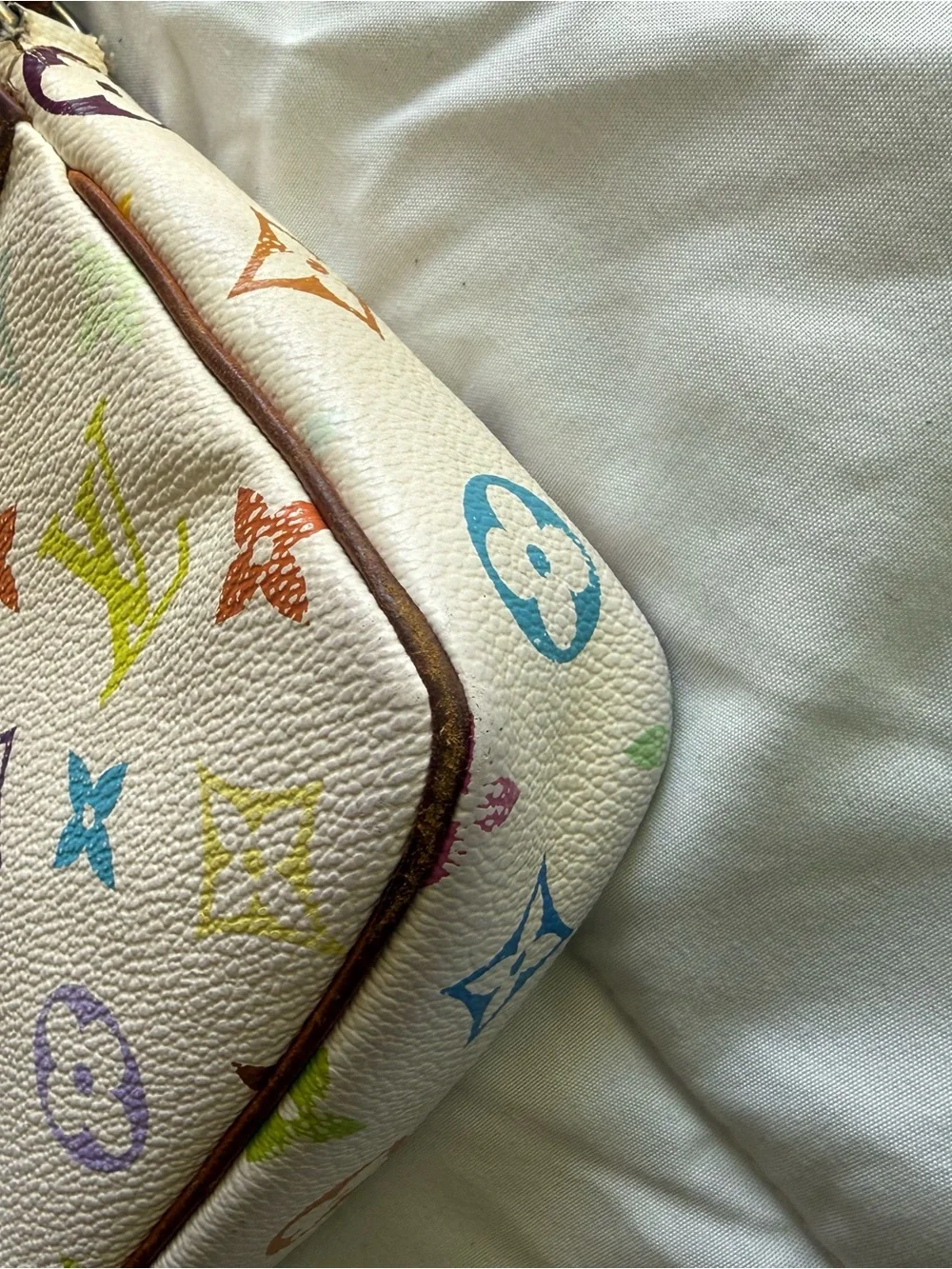 Louis Vuitton White Multicolor Pochette